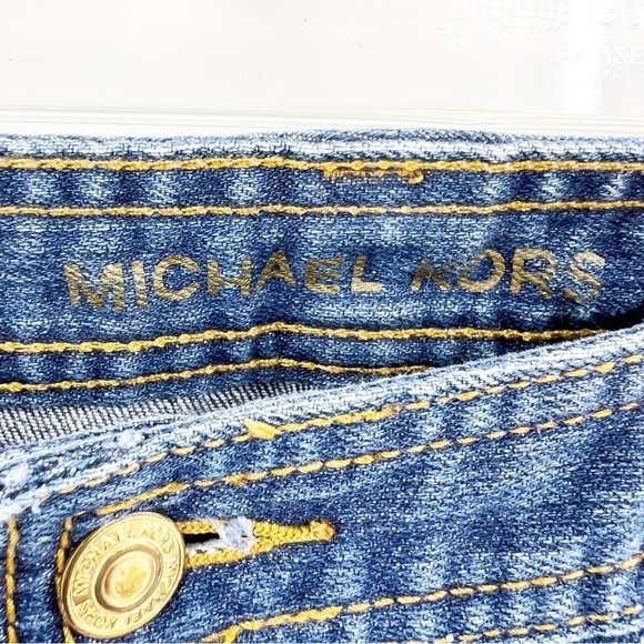 ✅ MICHAEL MICHAEL KORS WIDE LEG CROPPED JEANS SIZE 10 PETITE - Picture 4 of 8